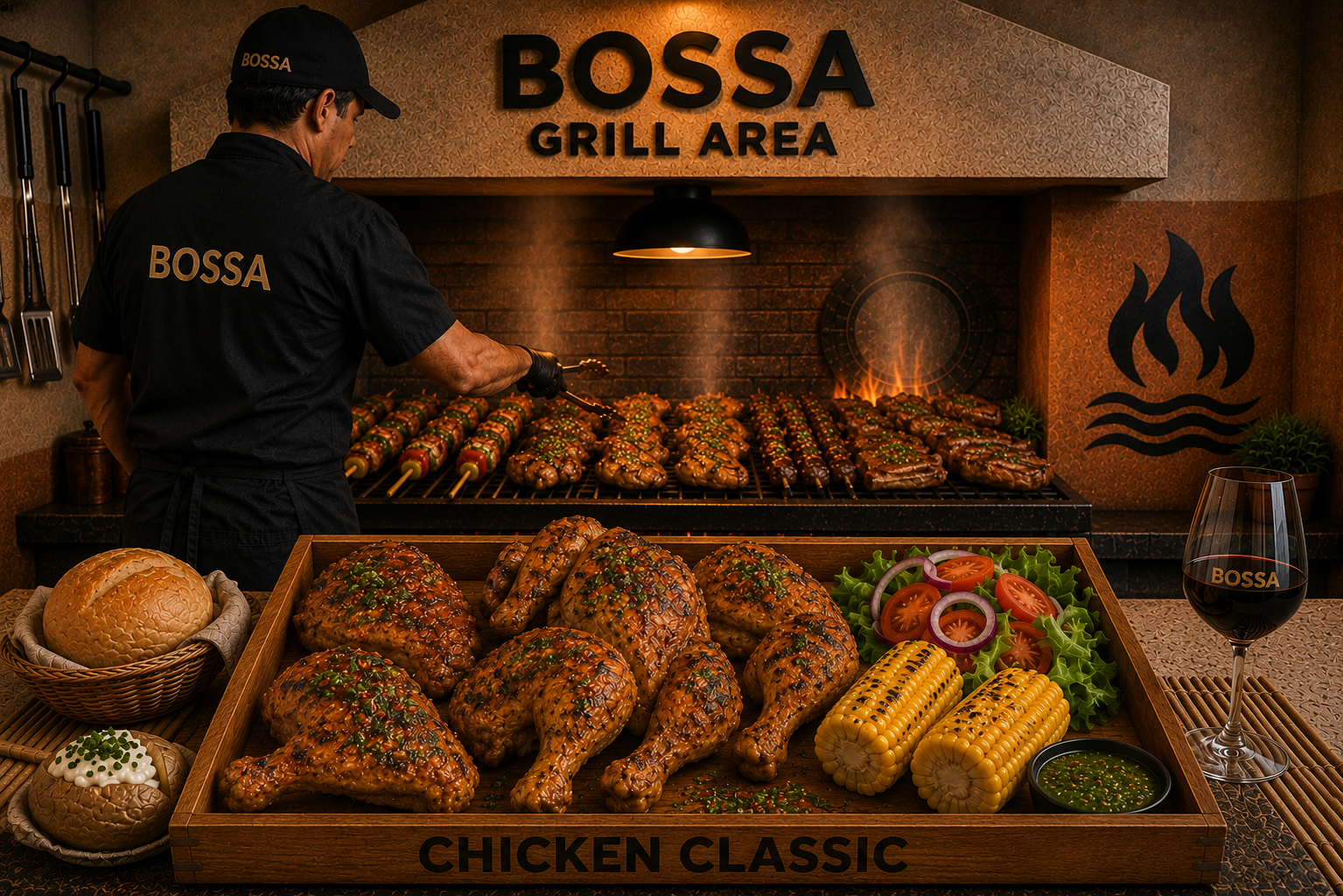 BOSSA Chicken Classic fire box — Curaçao weekend fire